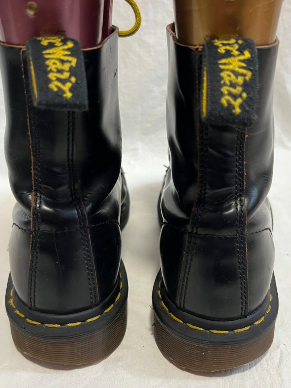 Dr Martens boots 1460 Quilon Leather black leather UK 8 US womens 10 docs - Picture 4 of 15